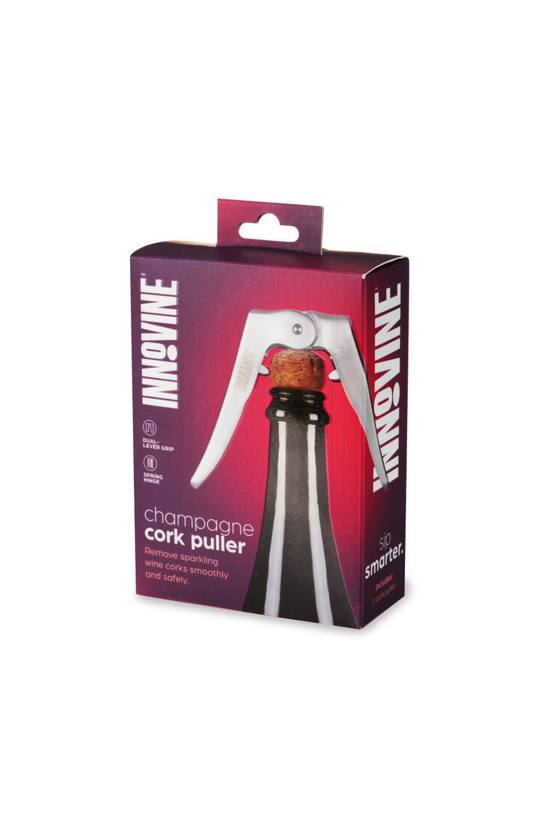 Innovine Champagne Cork Puller, Alternate, color, Silver