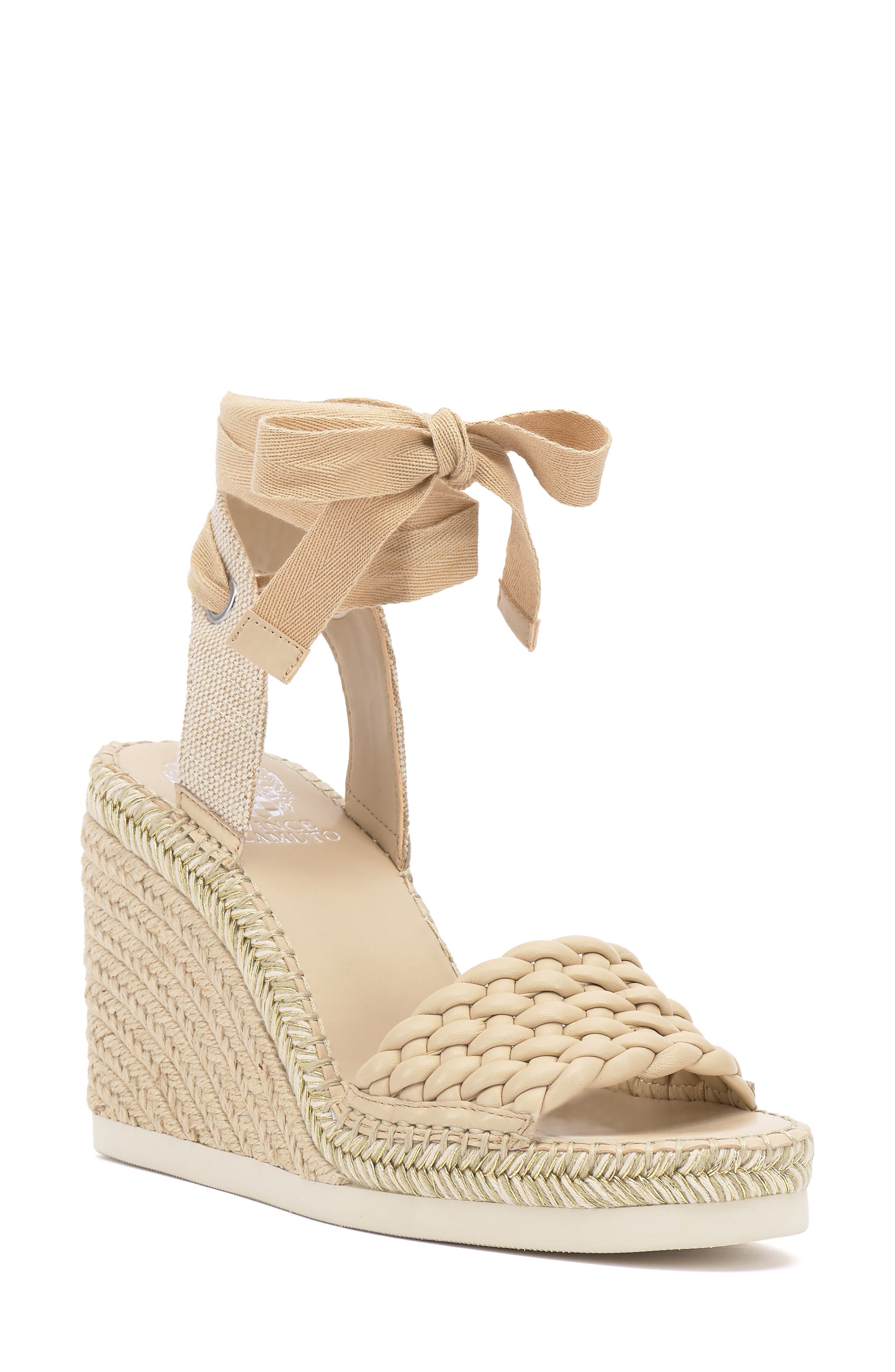Bryleigh Espadrille Wedge Sandal, Main, color, BONE/ NATURAL