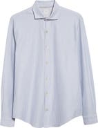 Eleventy Dandy Pinstripe Cotton Button-Up Shirt