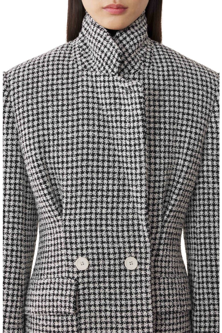 Slim-Fit Tweed Jacket, Alternate, color, Black/White