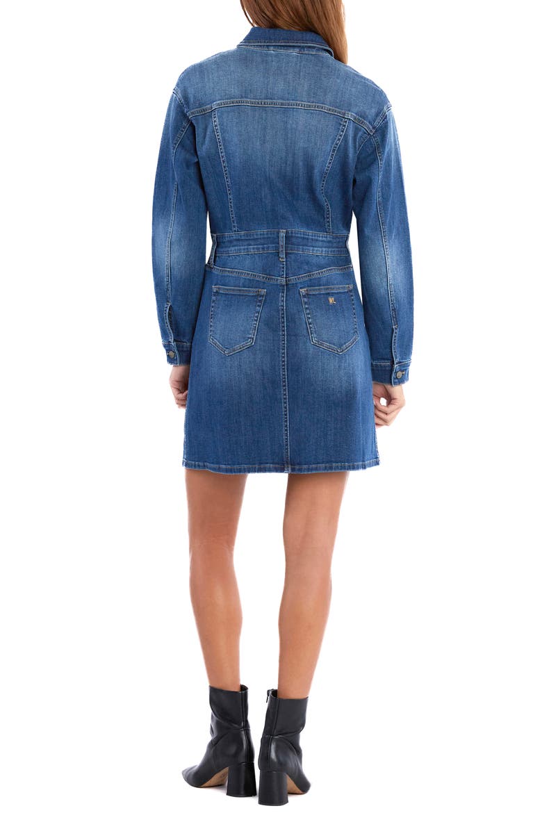 Riley Long Sleeve Denim Minidress, Alternate, color, SIDE BLUE