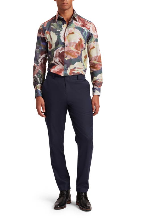 Ted Baker Brynhil Print Cotton Button-up Shirt In Multi
