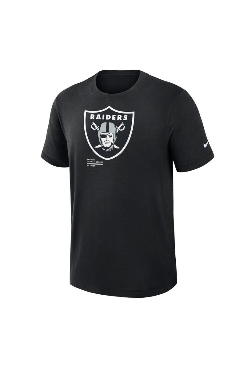 Nike Men's Nike Black Las Vegas Raiders Left End Run Slub Performance T-Shirt, Alternate, color, Black