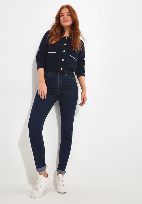 High Waisted Skinny Jeans (Plus)