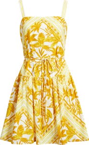 Julia Jordan Mixed Print Cotton Minidress