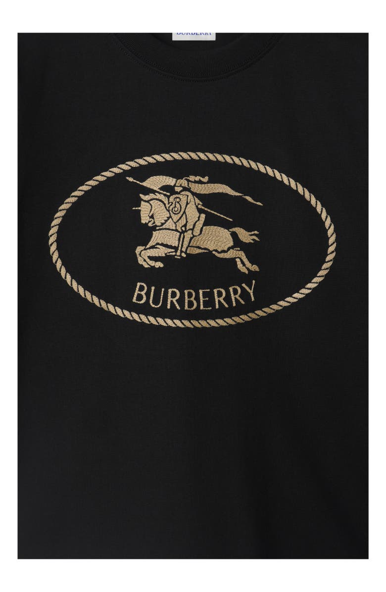 Burberry Knight Stamp Cotton T-shirt, Alternate, color, Black