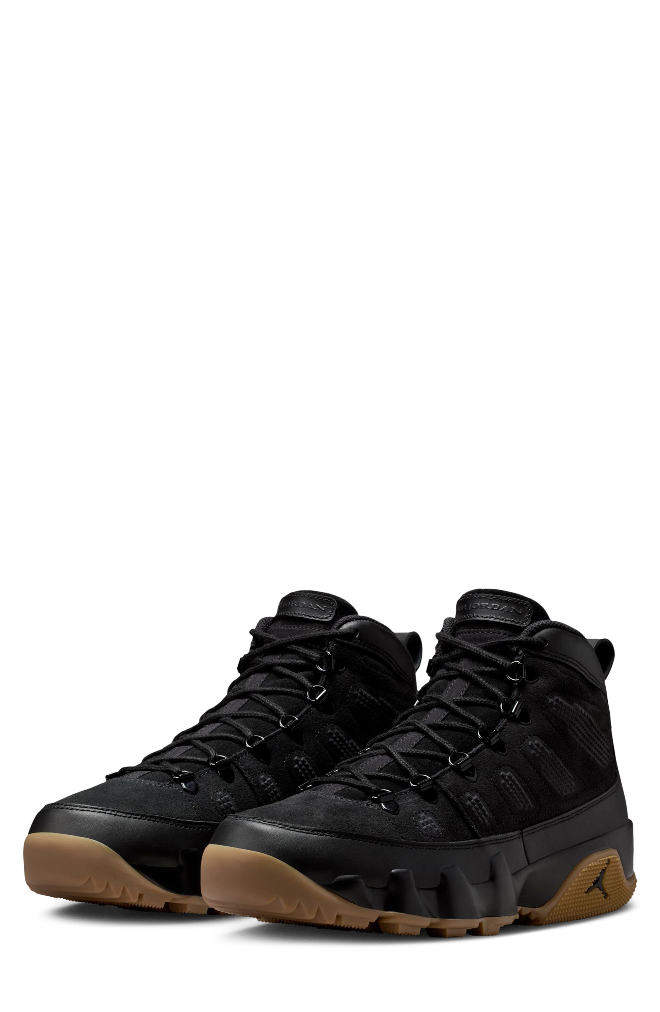 Air Jordan 9 Retro Boot, Main, color, BLACK/BLACK