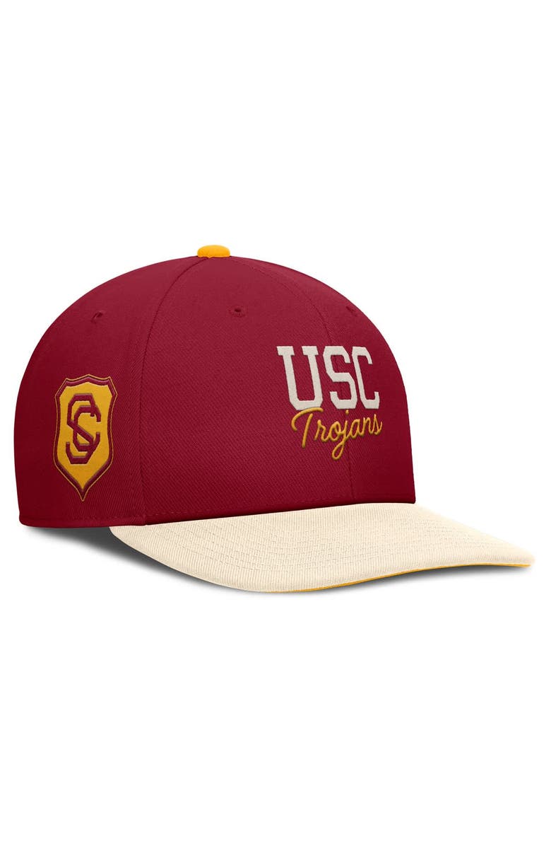 Nike Men's Nike Cardinal/Cream USC Trojans Pro Legacy Script Snapback Hat, Main, color, Cardinal