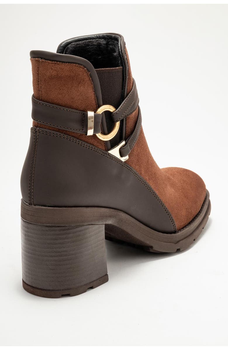 Prologue Shoes Wern Block Heel Ankle Boot, Alternate, color, Brown Suede