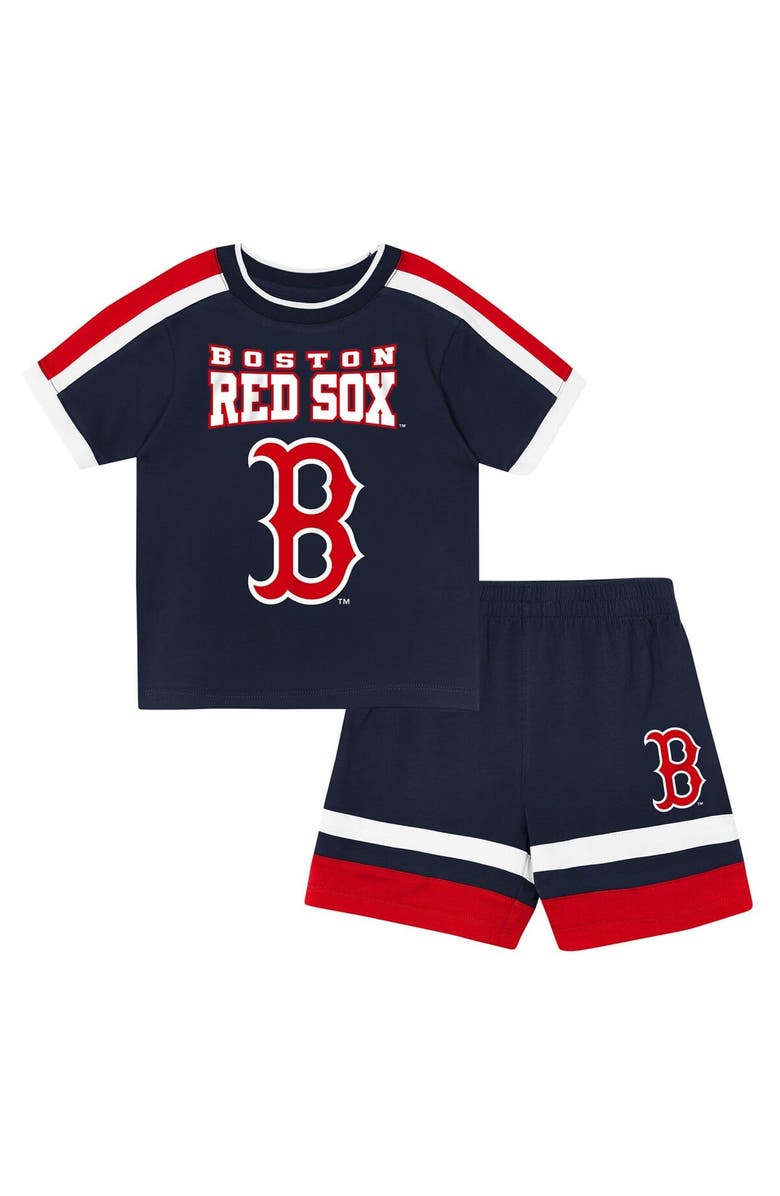 Outerstuff Toddler Outerstuff Navy Boston Red Sox Ground Ball T-Shirt & Shorts Set, Main, color, Navy
