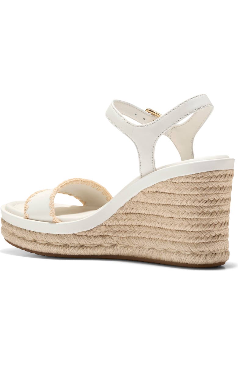 Cole Haan Asbury Cloudfeel Wedge Sandal, Alternate, color, Powder Leather /Natural Raffia