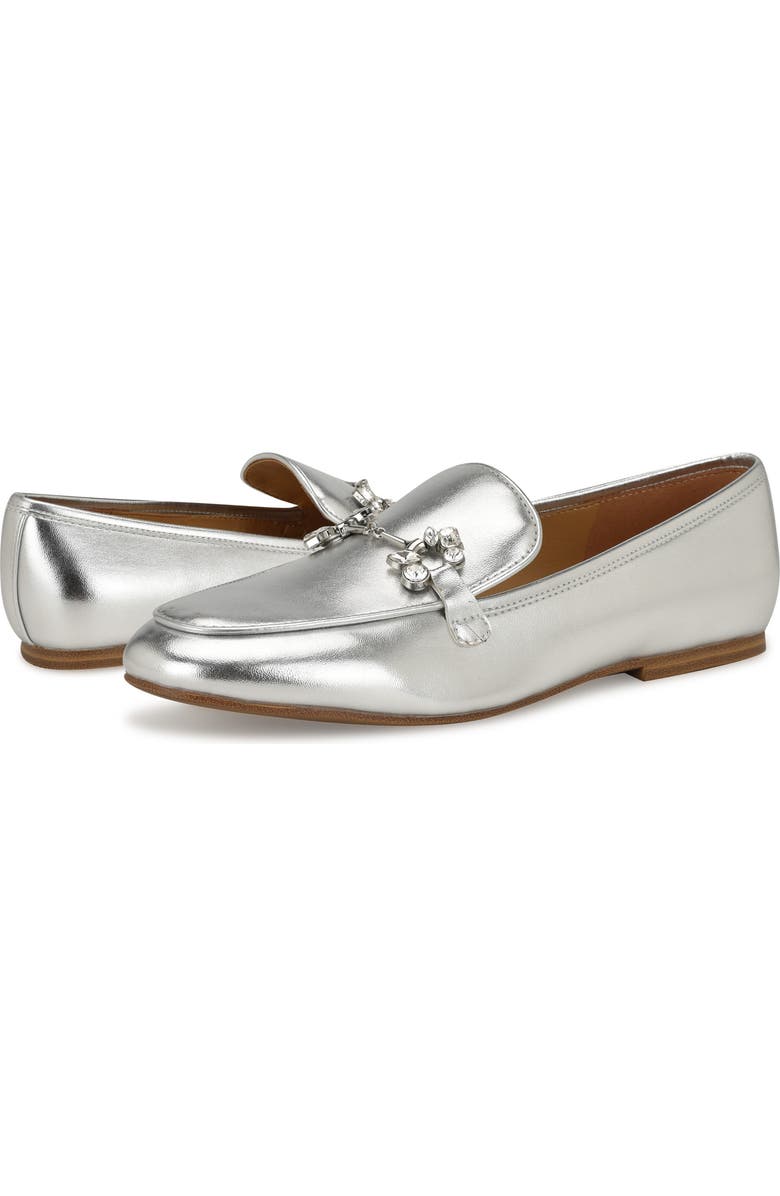 Nine West Bennit Bit Loafer, Alternate, color, Silver