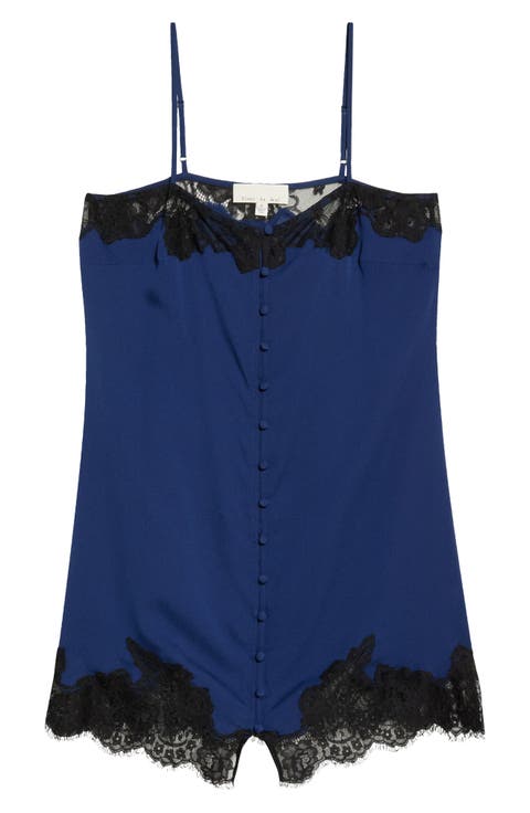 Juliet Lace Trim Button-Up Slip