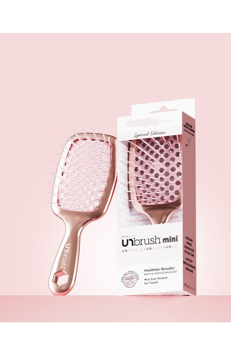 UNbrush Mini Detangling Brush, Alternate, color, Rose Gold