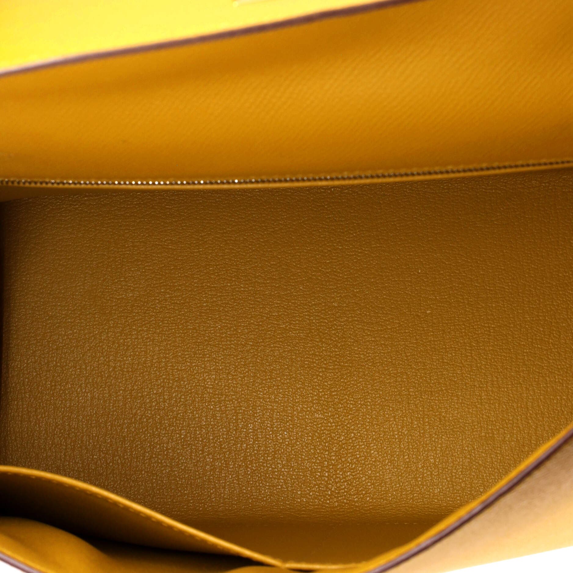 Pre-Owned Hermes Kelly Handbag Yellow Epsom with Gold Hardware 28, Alternate, color, Jaune Ambre