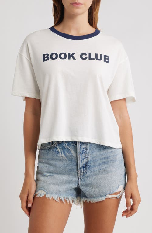 Vinyl Icons Book Club Crop Graphic Ringer T-Shirt in Marshmallow  product