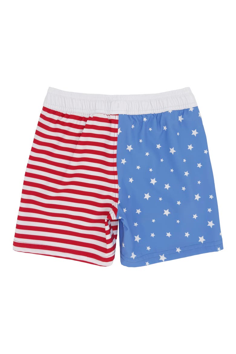 Kids' Scallop Print Volley Swim Trunks, Alternate, color, BLUE JAY
