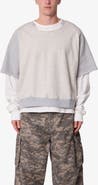 mnml Layered Look Distressed Sweatshirt