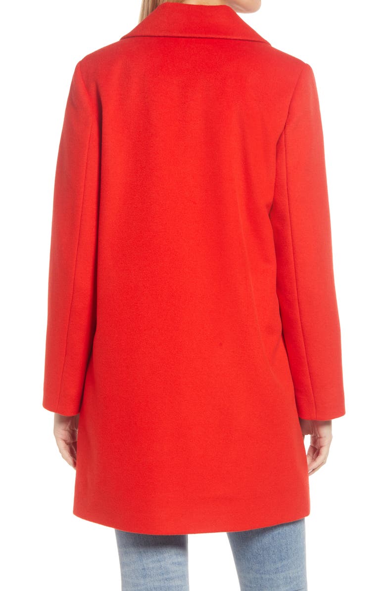 Sam Edelman Notch Collar Coat, Alternate, color, Parisian Red
