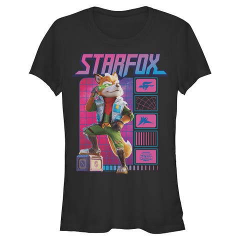 Junior's Fox McCloud Retro Pose Short Sleeve T-Shirt