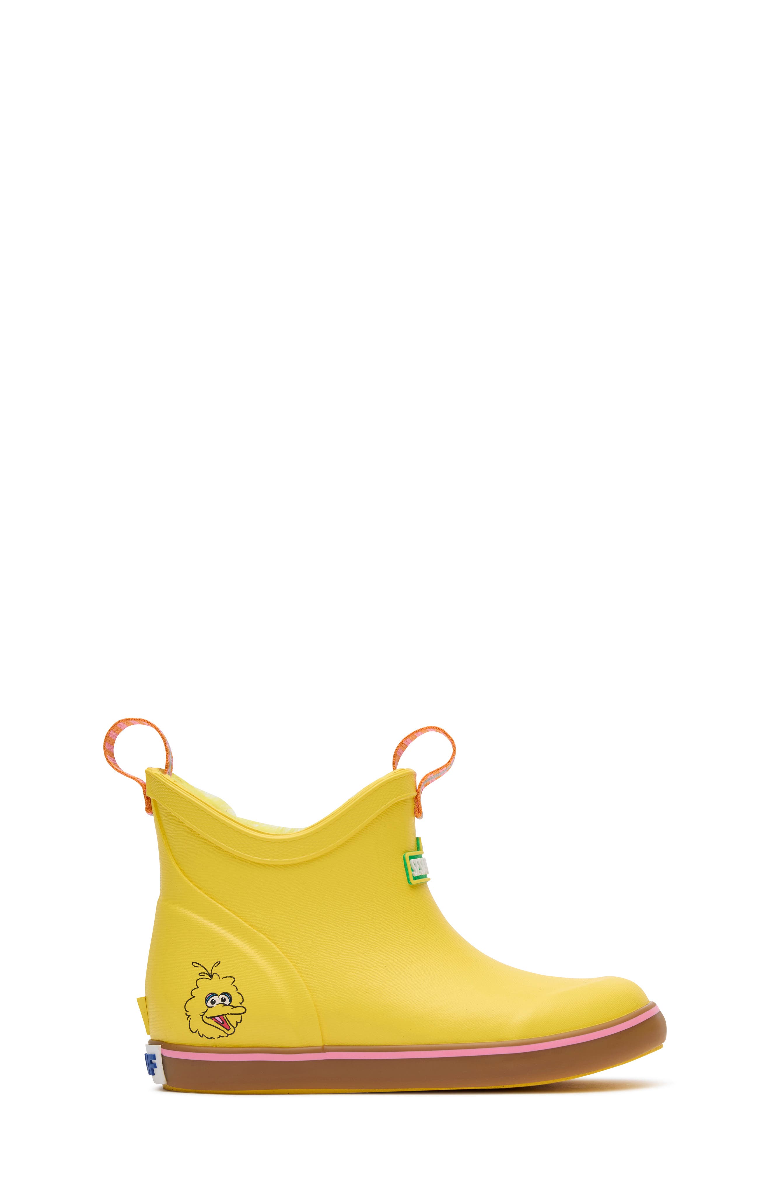 XTRATUF Kids' Sesame Street<sup>®</sup> Ankle Deck Waterproof Boot, Alternate, color, Big Bird Yellow