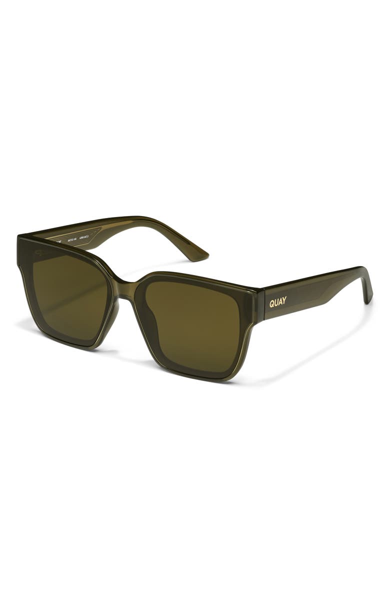 QUAY Drive In 66mm Square Sunglasses, Alternate, color, Olive/ Olive
