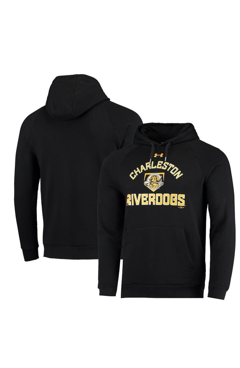 Under Armour Men's Under Armour Black Charleston RiverDogs All Day Raglan Fleece Pullover Hoodie, Alternate, color,