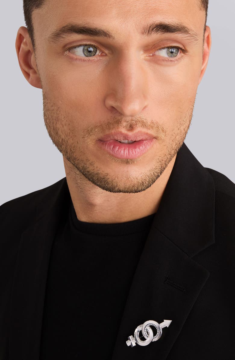 LAGOS Men's Sterling Silver Gender Pin, Alternate, color, Silver