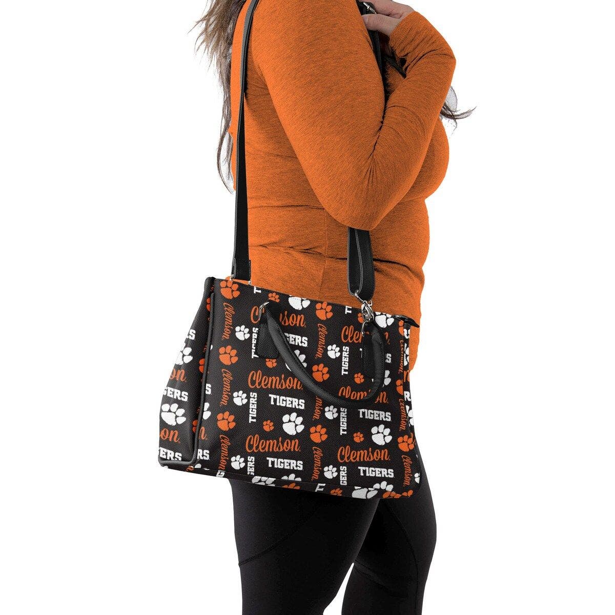 FOCO Clemson Tigers Repeat Brooklyn Tote, Alternate, color, Black