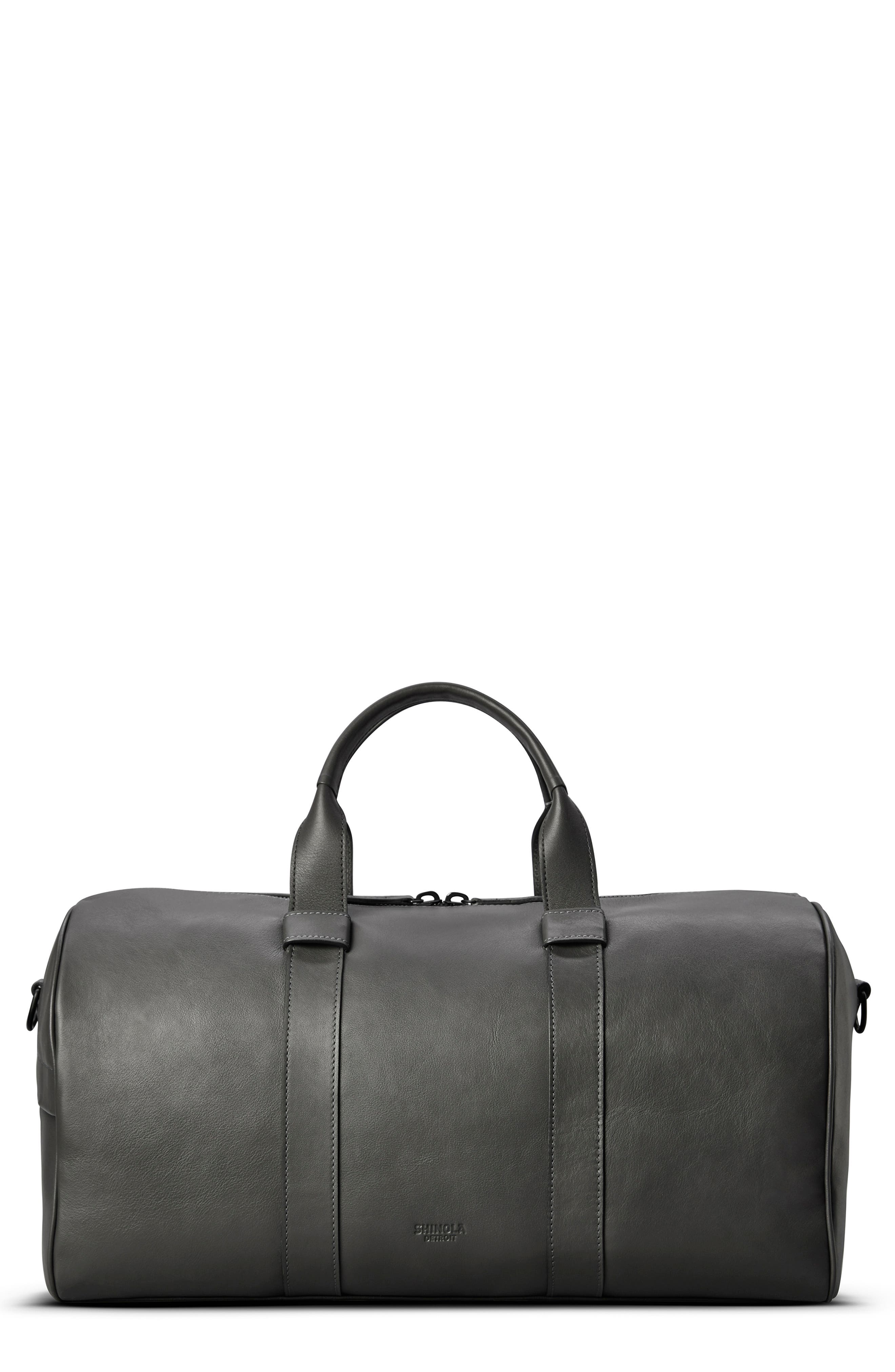 Shinola Guardian Leather Duffle Bag, Main, color, 