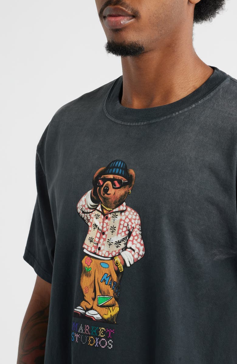 MARKET Folk Bear Graphic T-Shirt, Alternate, color, Pirate-Black