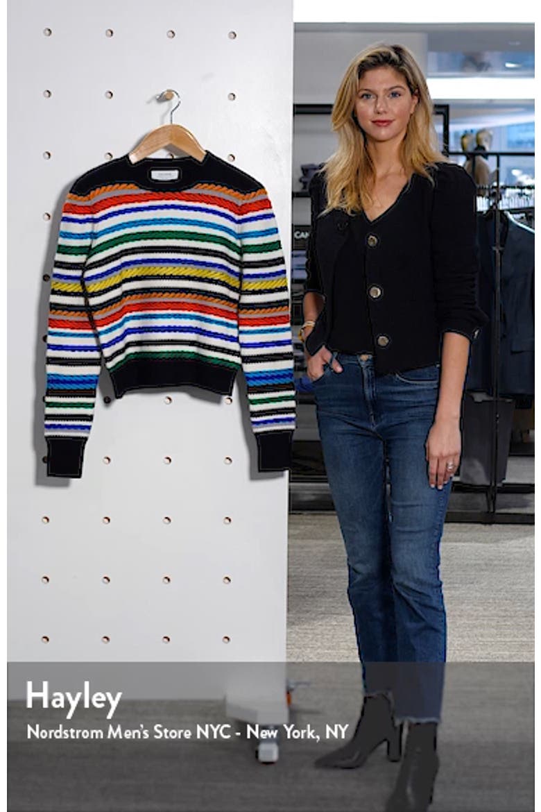 Fair Isle Mix Stitch Merino Wool Sweater video