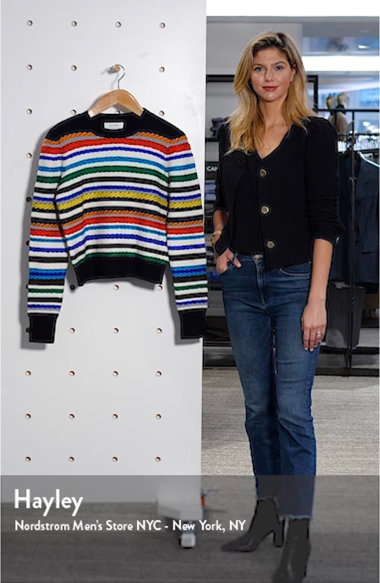 Fair Isle Mix Stitch Merino Wool Sweater, sales video thumbnail