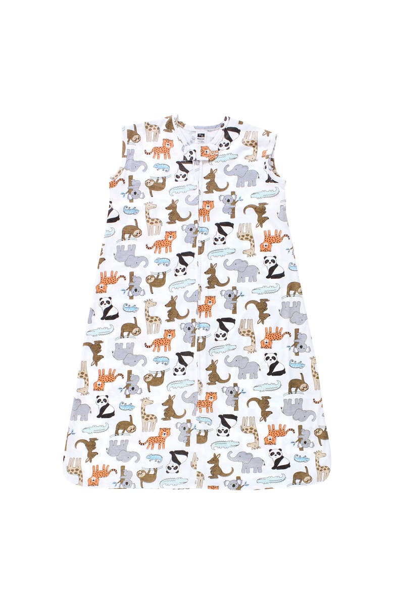 Hudson Baby Cotton Sleeveless Wearable Sleep Sack, Sack, Blanket, Main, color, Zoo Animals
