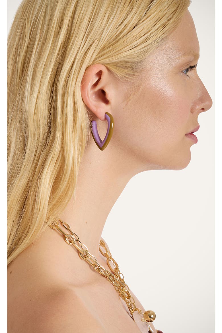Dew Earrings Bicolor Mini Bicolor Lilac, Alternate, color, Bicolor Lilac