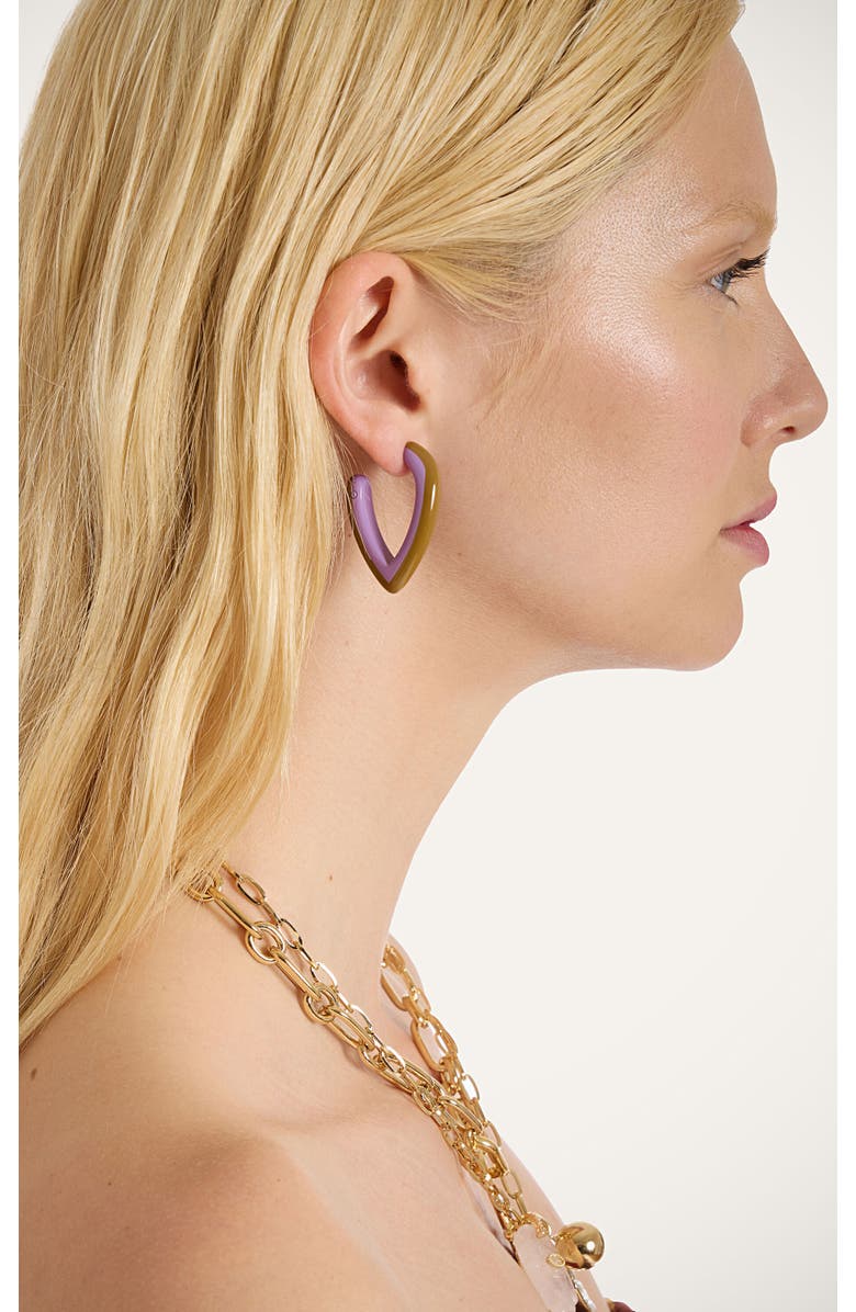 La DoubleJ Dew Earrings Bicolor Mini Bicolor Lilac, Alternate, color,