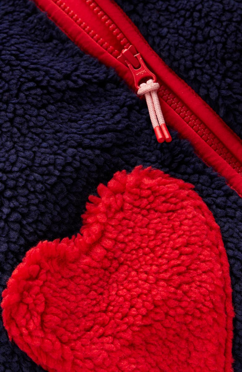 Mini Boden Kids' Eden Appliqué Textured Fleece Jacket, Alternate, color, Celestial Applique Shapes