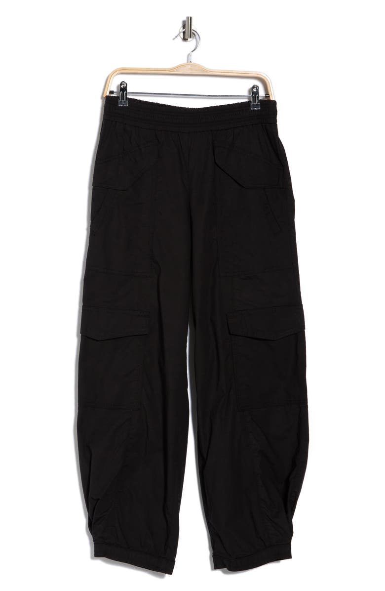 Democracy Poplin Cargo Joggers, Alternate, color, Black