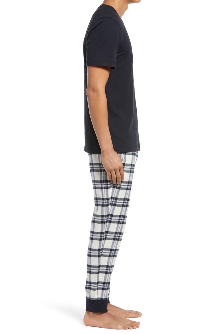 Men's Jett Pajamas, Alternate, color, BLACK CREAM PLAID BLAC