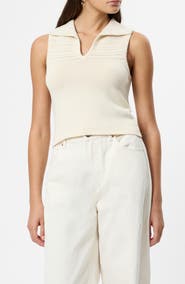 French Connection Nellis Pointelle Stitch Sweater Tank