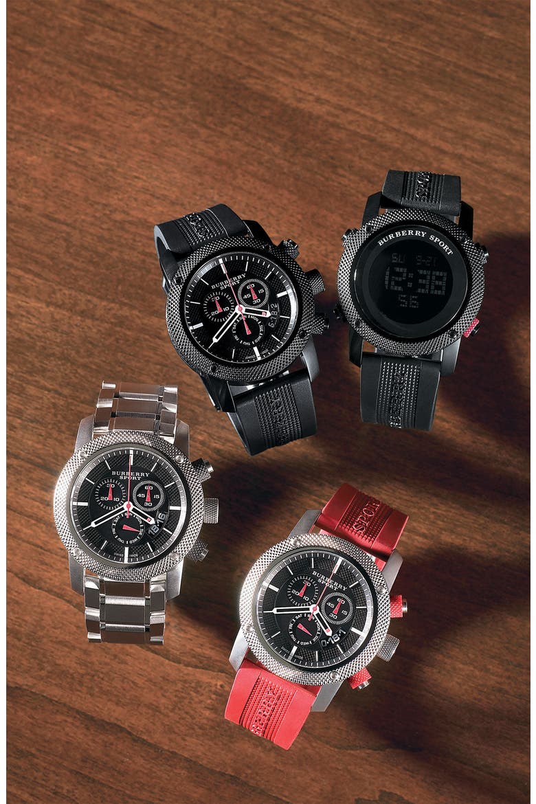 Sport Chronograph Watch, Alternate, color, BLACK