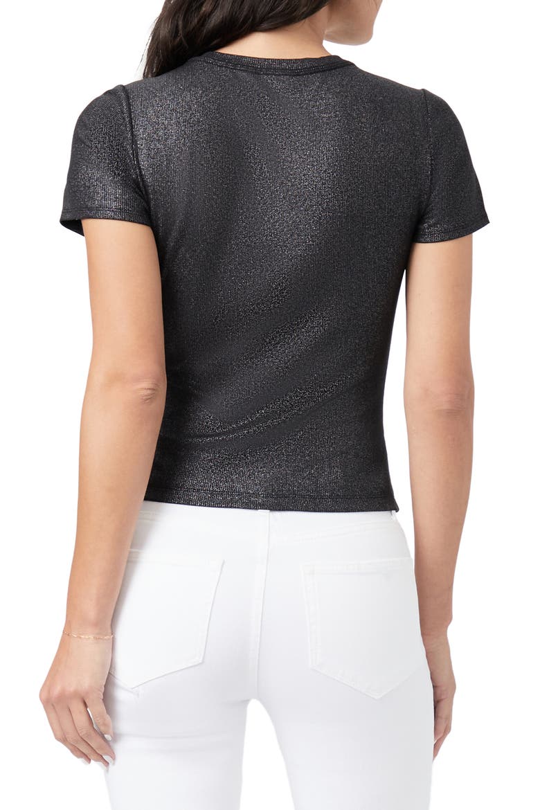 Lor Metallic T-Shirt, Alternate, color, BLACK/ SILVER