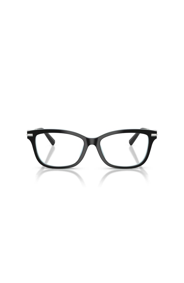 Tiffany & Co. 55mm Rectangle optical glasses, Alternate, color, Black