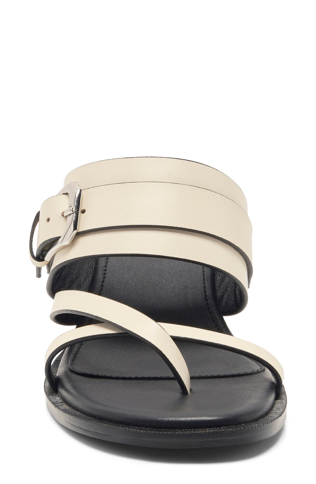 Belted Toe Loop Sandal, Alternate, color, BONE LEATHER