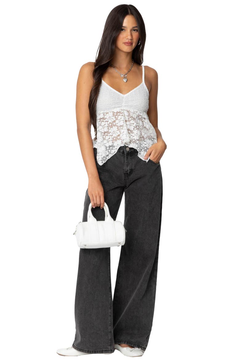 Orchid Lace Camisole, Alternate, color, WHITE