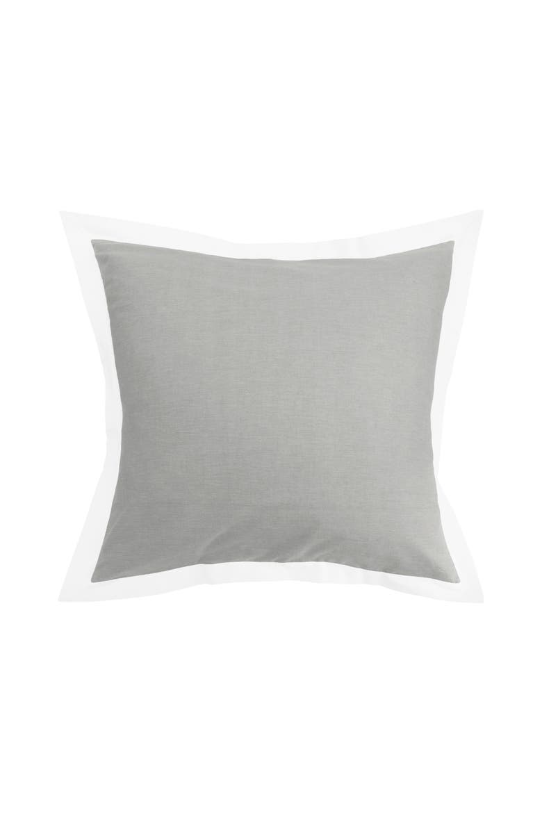 Digby 100% Cotton Euro Pillow Sham 26" x 26", Main, color, Grey