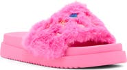Steve Madden Kids' JDUMBO-R Faux Fur Slide Sandal