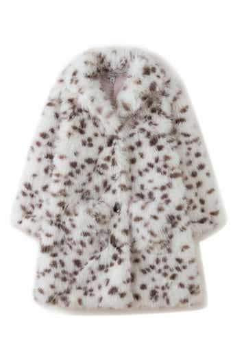 Kids' Sutton Dalmatian Print Faux Fur Coat