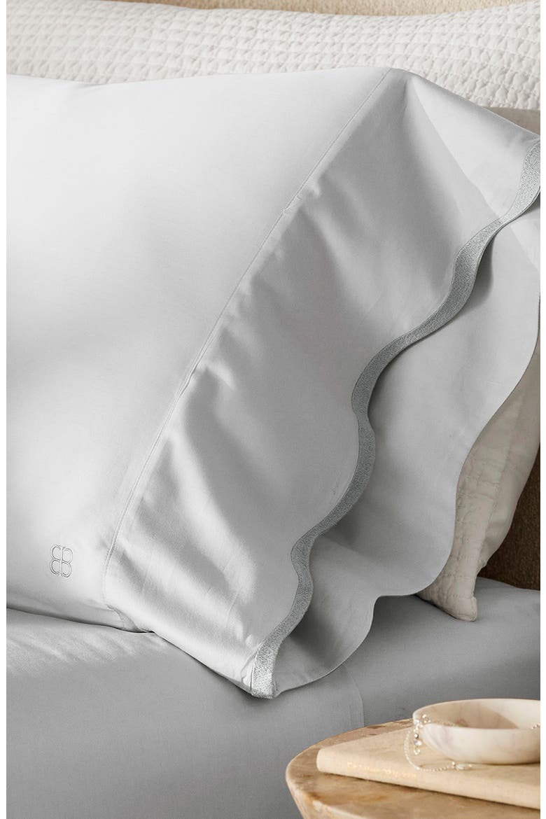 Signature Curved Edge Set of 2 Organic Cotton Pillowcases, Alternate, color, SKY/ SHORE