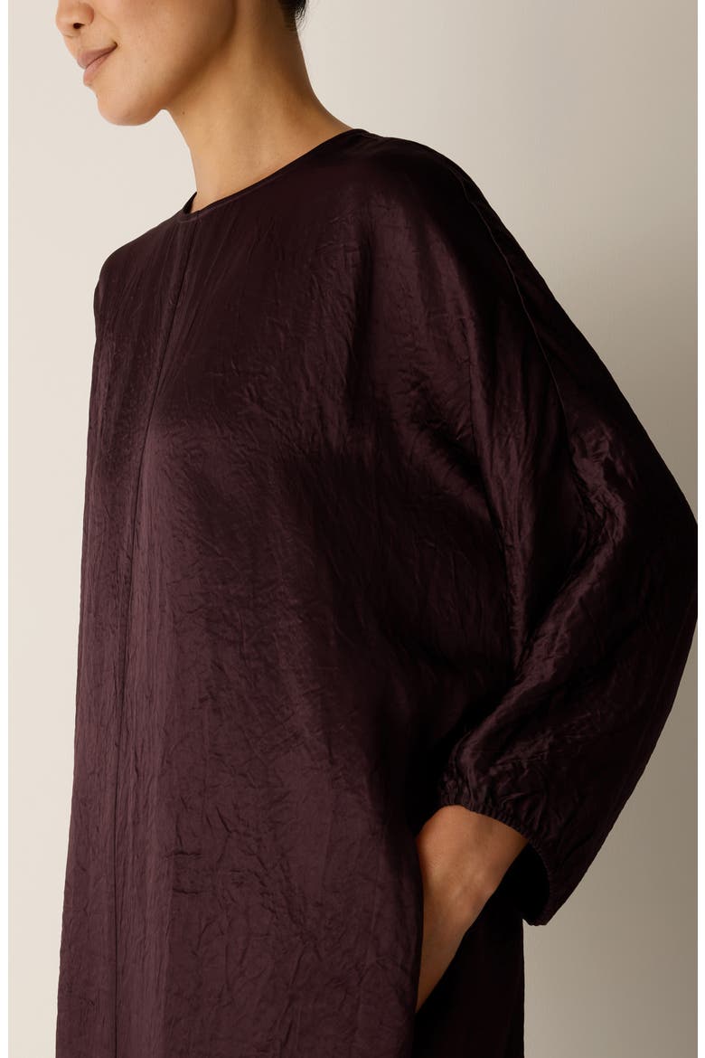 Crinkle Dolman Sleeve Shift Dress, Alternate, color, OXBLOOD